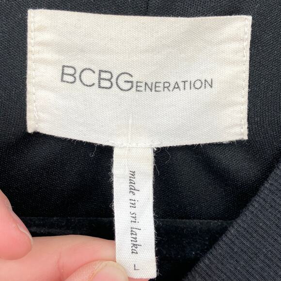 BCBGeneration Gray Black Lined Body Coat Snap Pockets Light Bomber Jacket READ - Picture 2 of 7